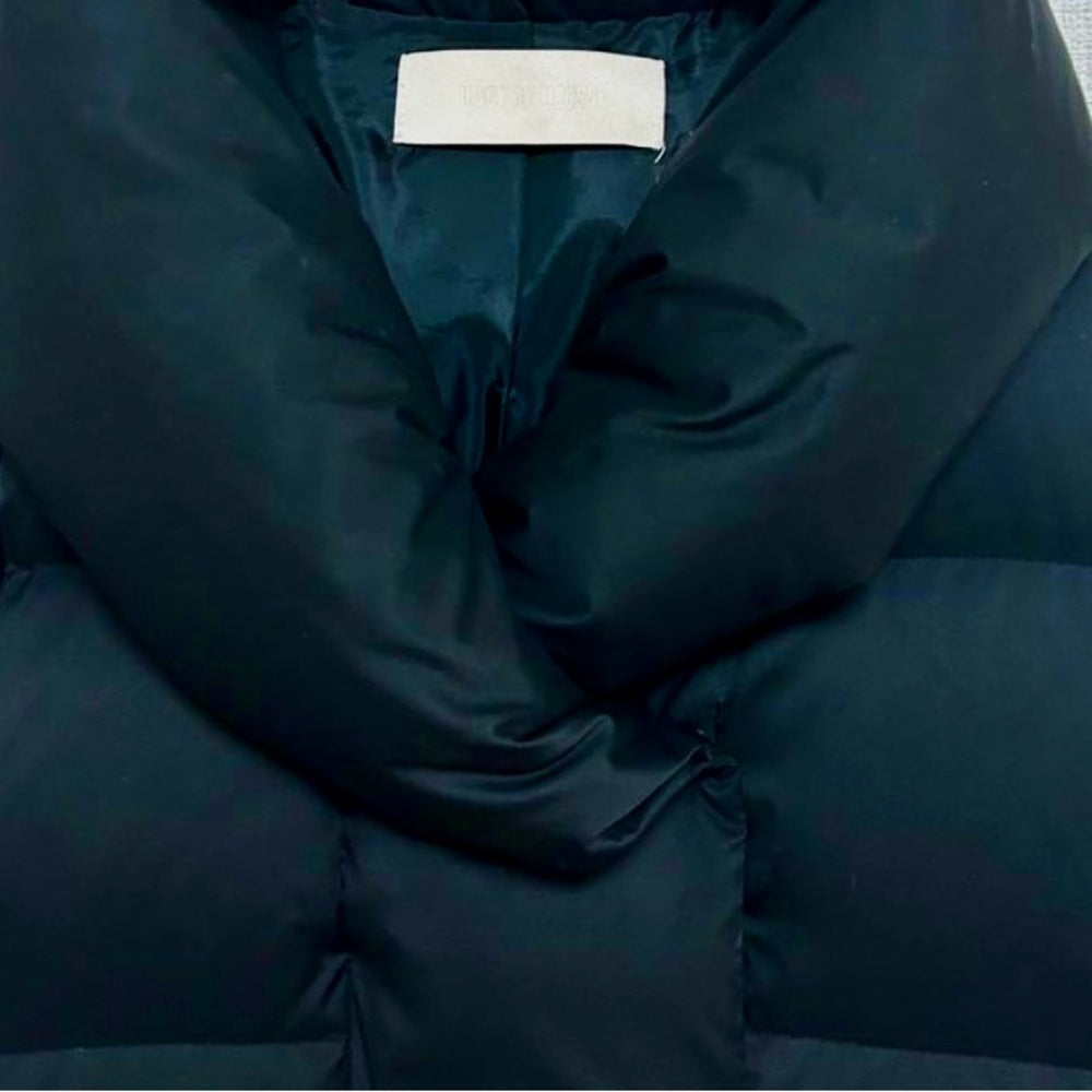 MOUSSEY Black mid length down puffer
