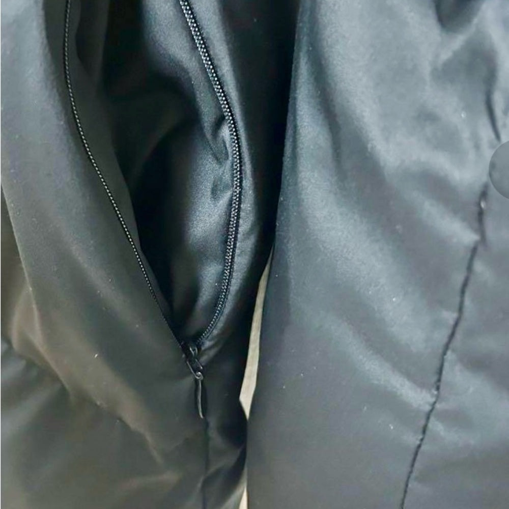 MOUSSEY Black mid length down puffer