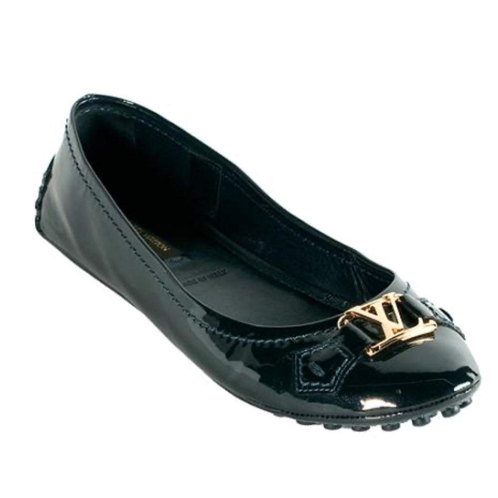 LOUIS VUITTON *REDUCED* Oxford black vernis ballerina flat