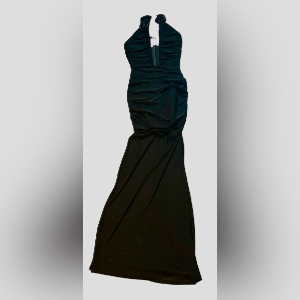 MEW MEWS Ahinoam Strapless Flower Bandage Maxi dress