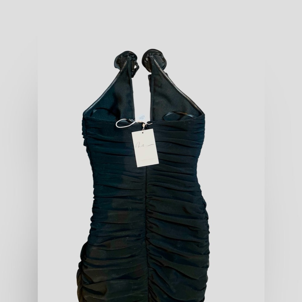 MEW MEWS Ahinoam Strapless Flower Bandage Maxi dress