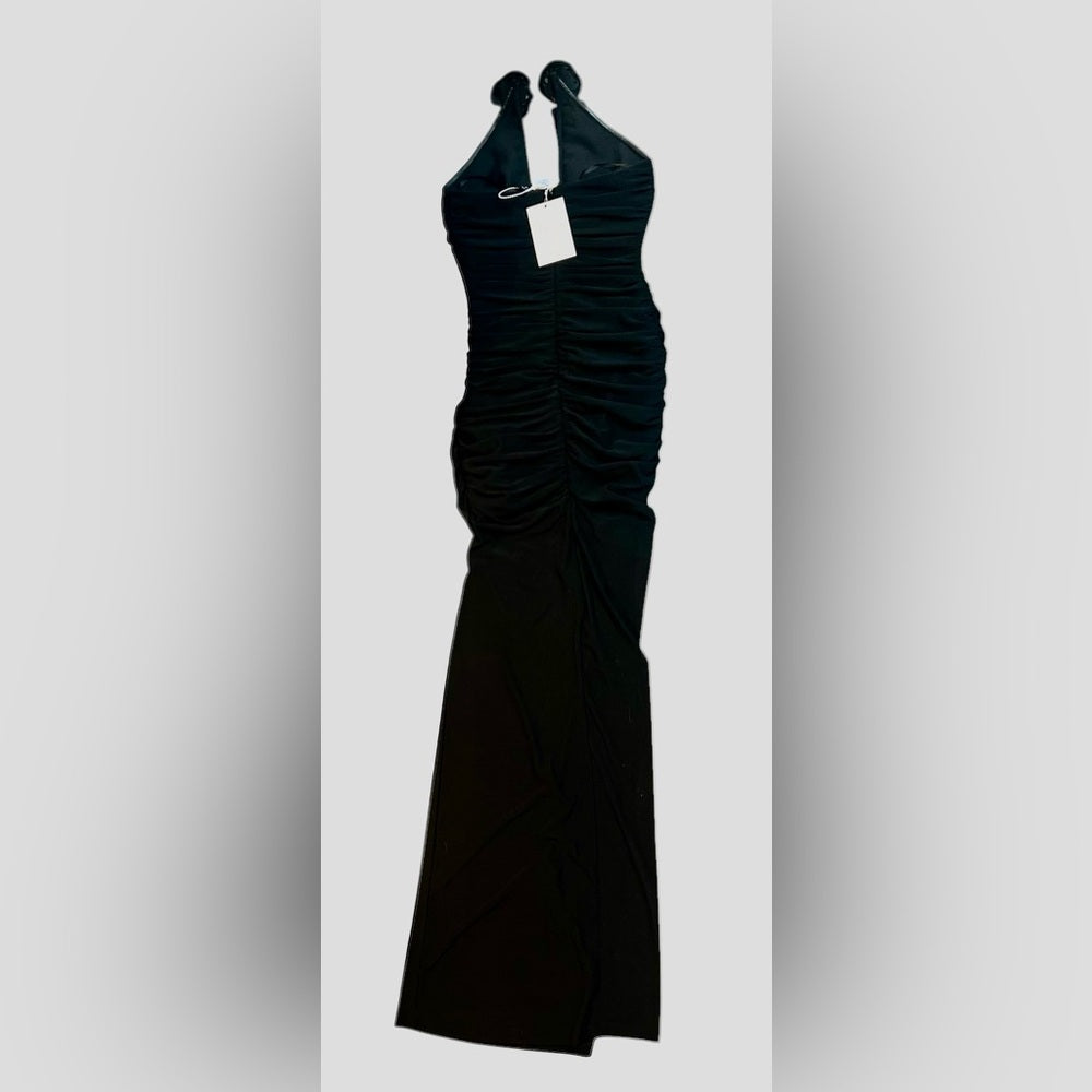 MEW MEWS Ahinoam Strapless Flower Bandage Maxi dress