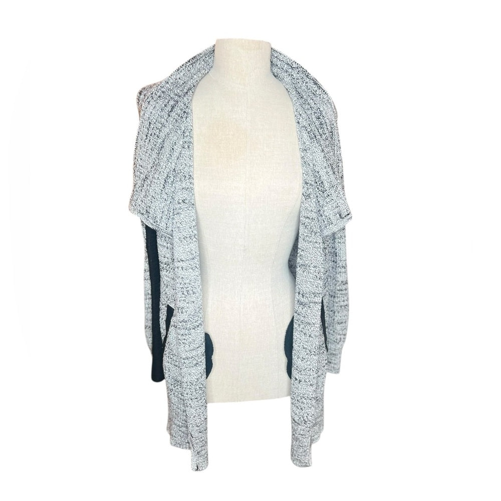 LINE leather trim cardigan