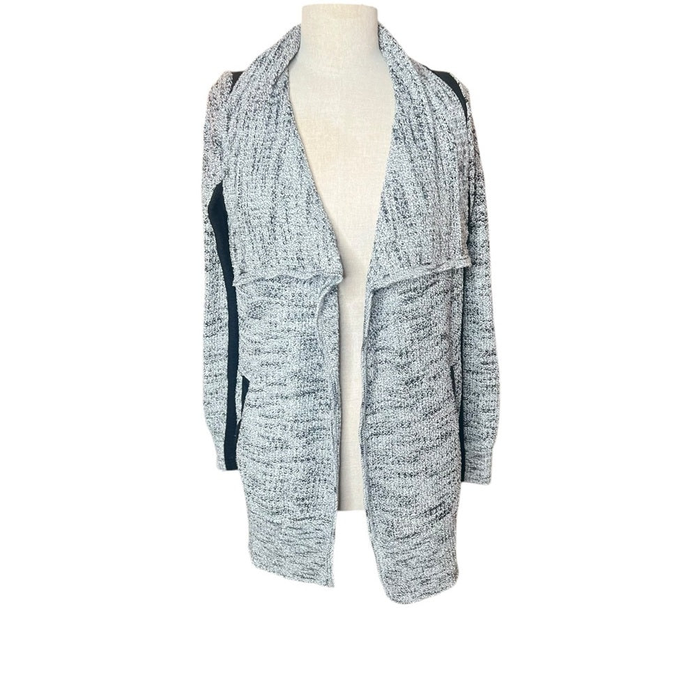 LINE leather trim cardigan