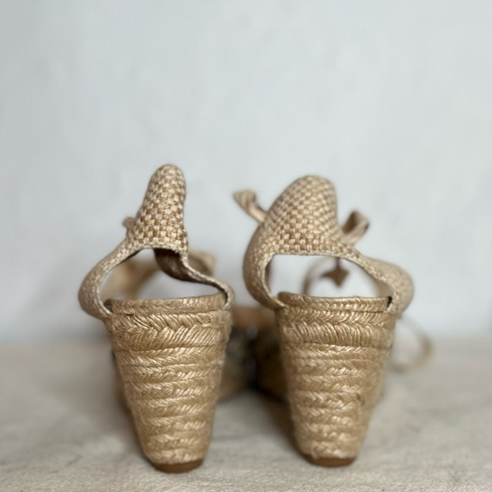 FREE PEOPLE Amalfi coast beige wedge espadrilles