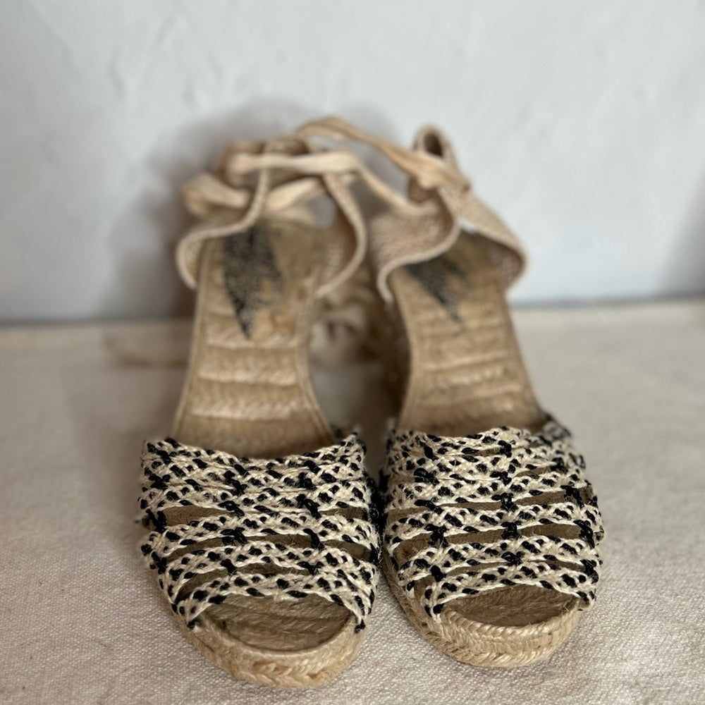 FREE PEOPLE Amalfi coast beige wedge espadrilles