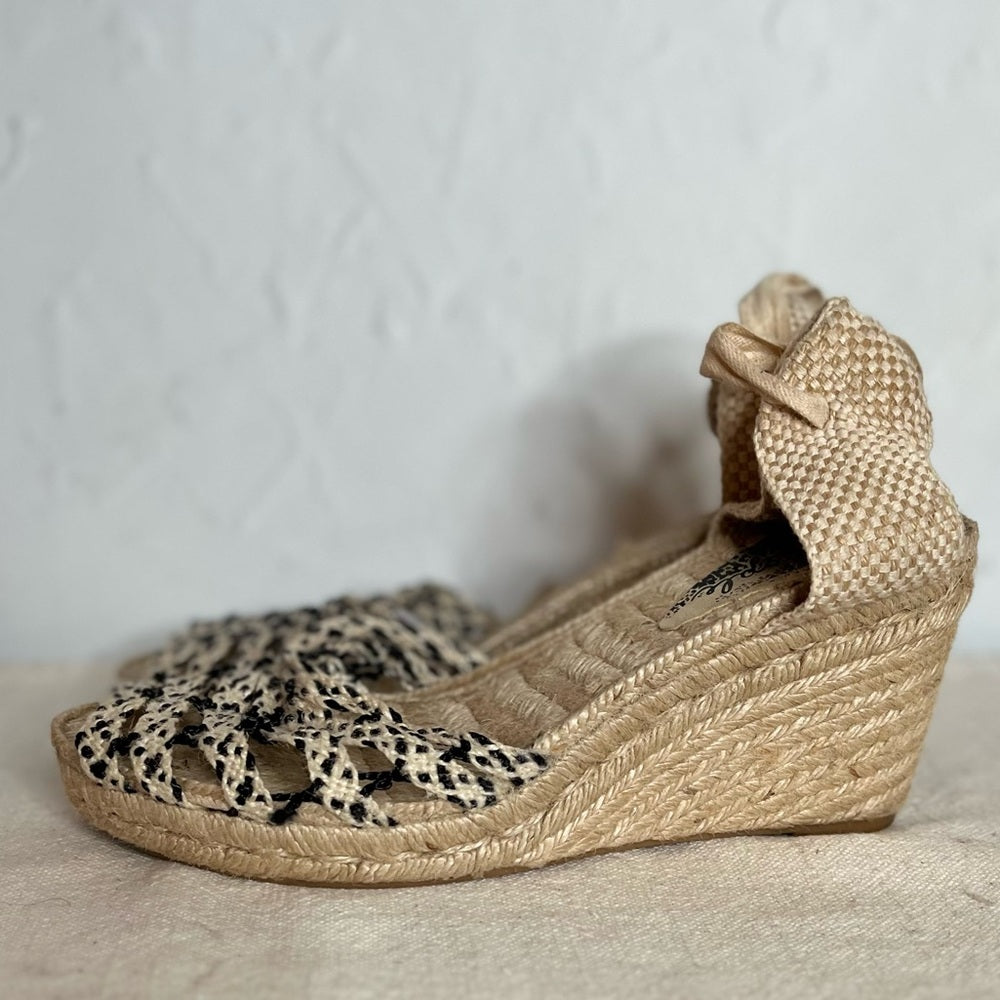 FREE PEOPLE Amalfi coast beige wedge espadrilles