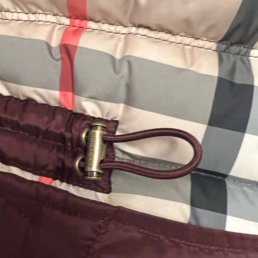 BURBERRY BRIT Burgundy puffer vest