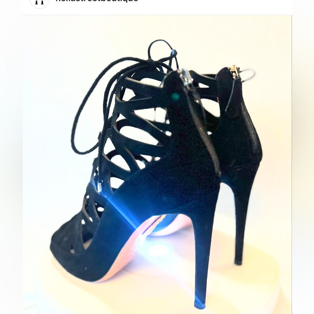 AQUAZURRA *REDUCED*black sexy strappy heels *NEW*