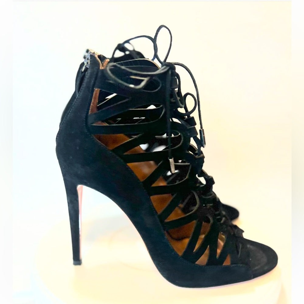 AQUAZURRA *REDUCED*black sexy strappy heels *NEW*