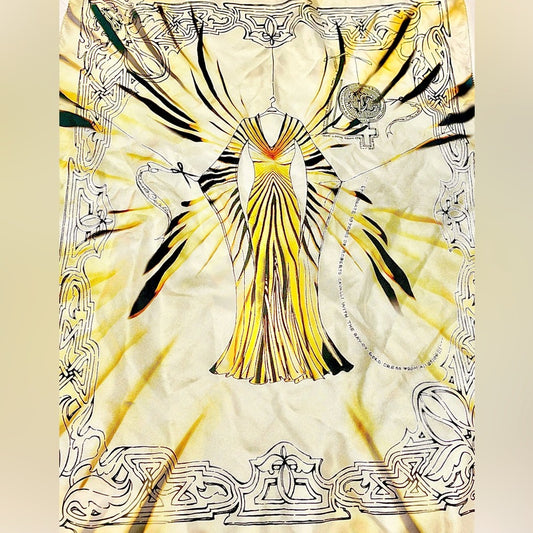 ROBERTO CAVALLI 100% silk 40th anniversary scarf