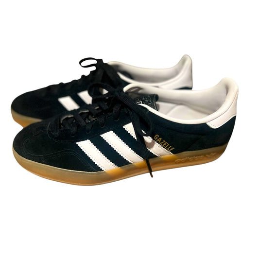 ADIDAS GAZELLE black white gum sneakers