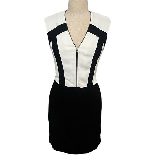 SANDRO PARIS black white zippered dress