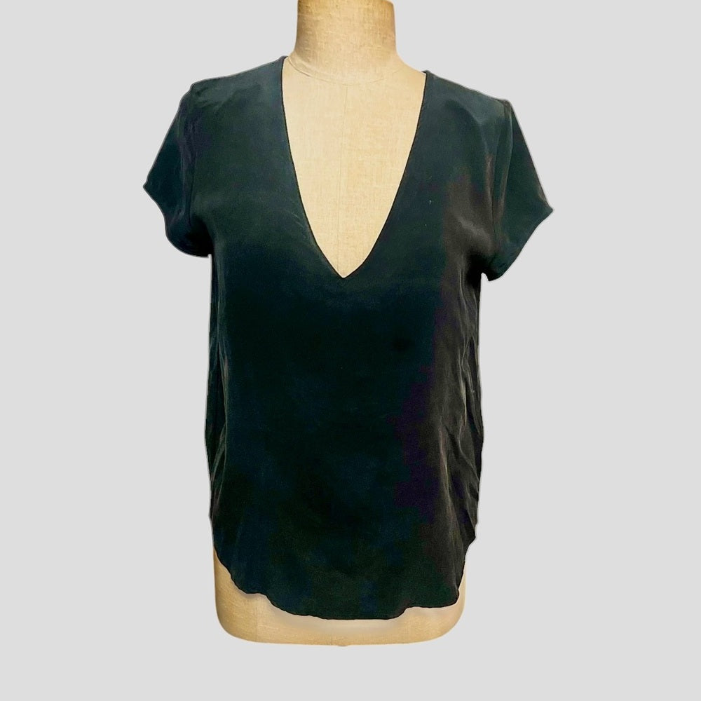 ANINE BING 100% silk V neck