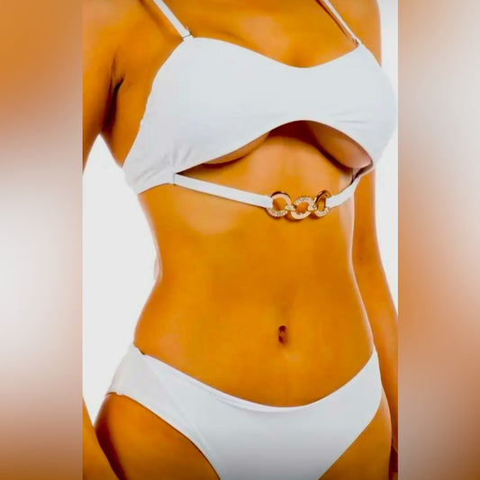 BNWT 2 piece bikini white