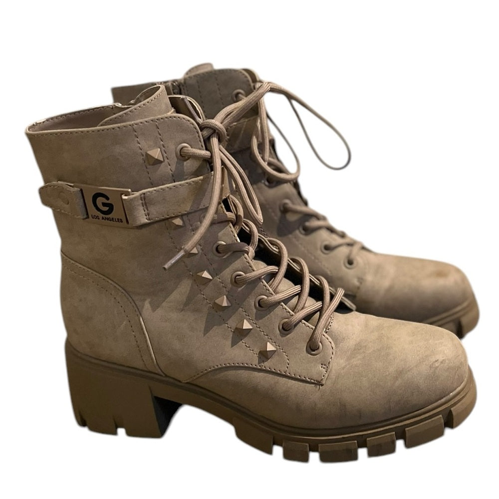 GBG LOS ANGELES Aiken studded lug sole combat bootie