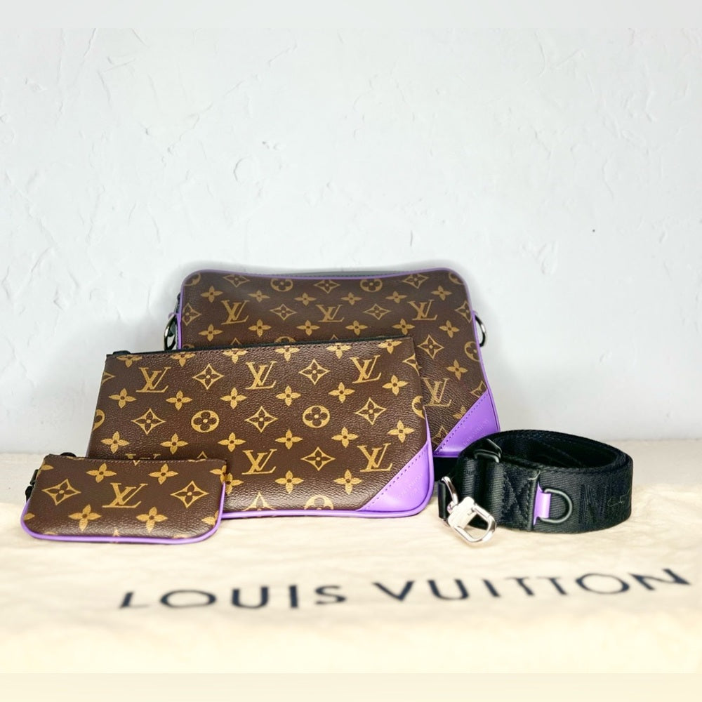 LOUIS VUITTON Trio messenger bag Macassar Monogram Canvas