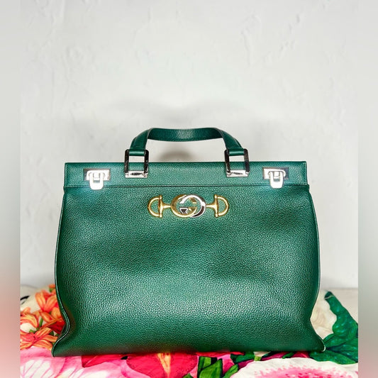 GUCCI Zumi large green satchel