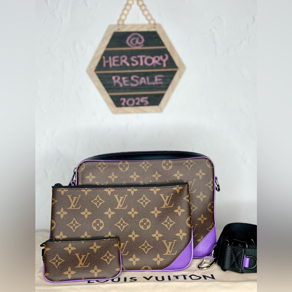 LOUIS VUITTON Trio messenger bag Macassar Monogram Canvas