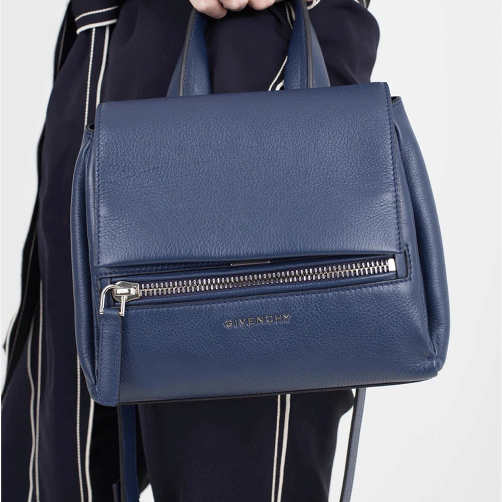 GIVENCHY Pandora Pure Dark Blue leather handbag