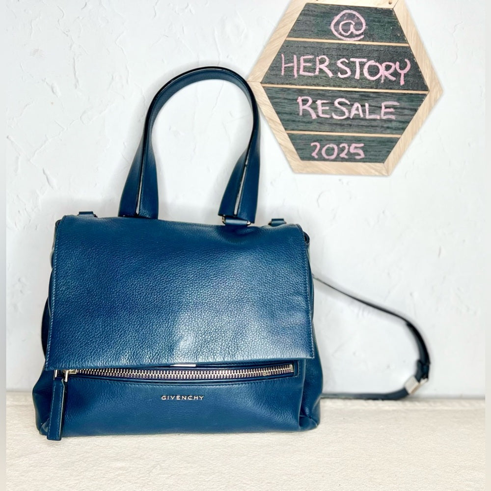 GIVENCHY Pandora Pure Dark Blue leather handbag