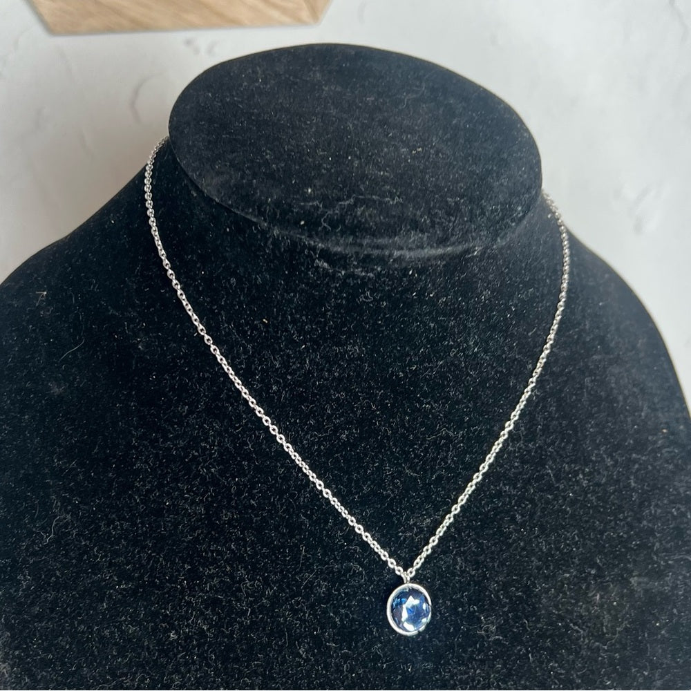 SWAROVSKI Tanzanite and sterling silver necklace