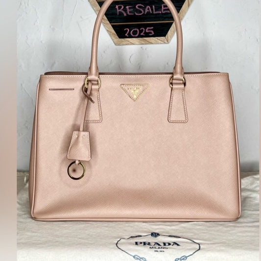 **REDUCED**PRADA Saffiano Galleria tote taupe/rose