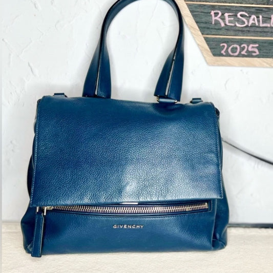 GIVENCHY Pandora Pure Dark Blue leather handbag