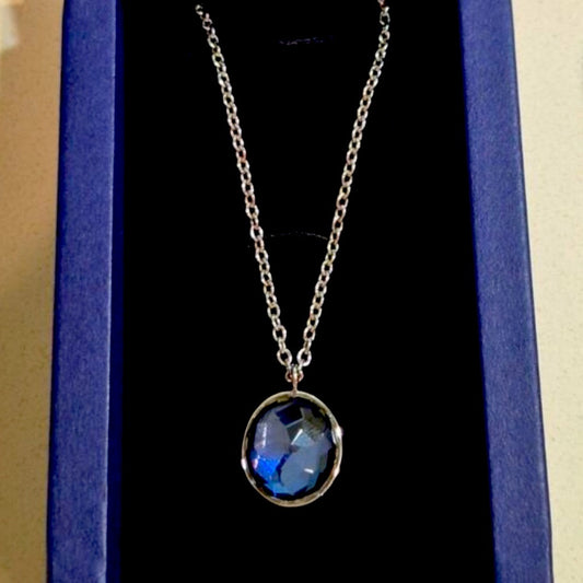 SWAROVSKI Tanzanite and sterling silver necklace