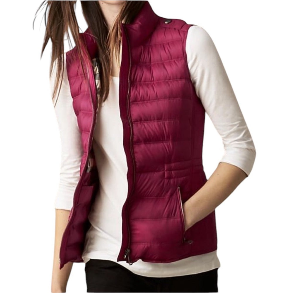 BURBERRY BRIT Burgundy puffer vest