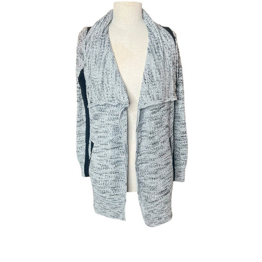 LINE leather trim cardigan