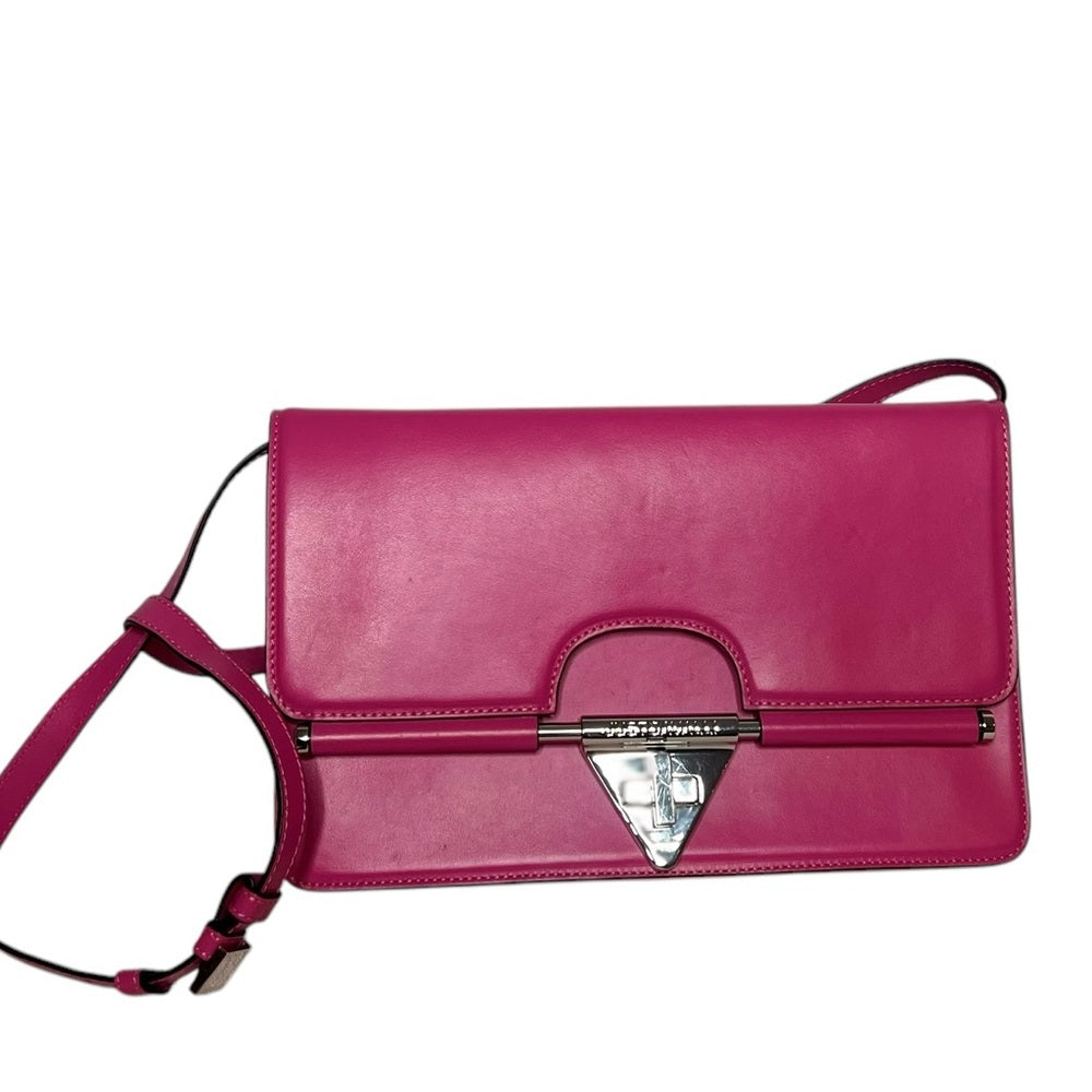 JUST CAVALLI fold over leather crossbody bag