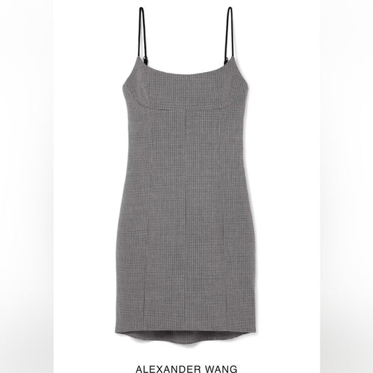 ALEXANDER WANG twill houndstooth mini dress