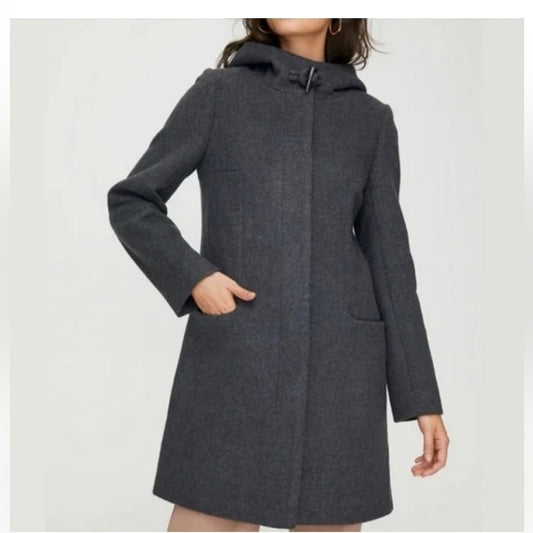 TALULA BABATON grey wool hooded coat