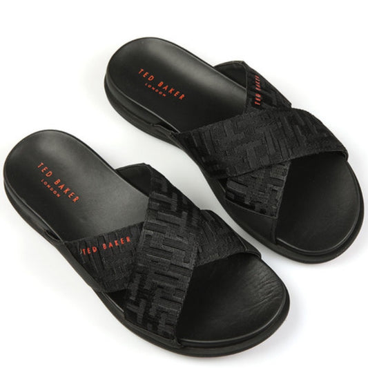 TED BAKER men’s black slides