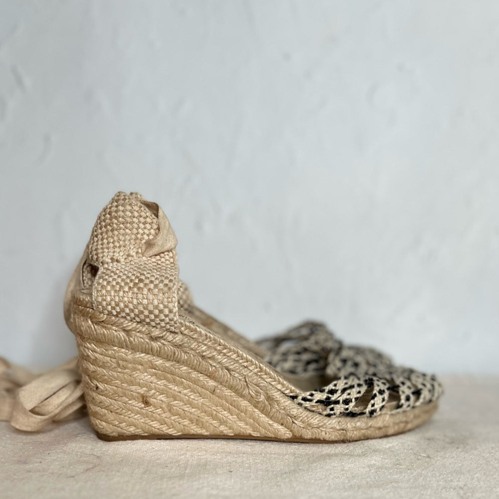 FREE PEOPLE Amalfi coast beige wedge espadrilles